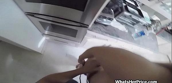  Riding maids tight teen pussy while wife is not around